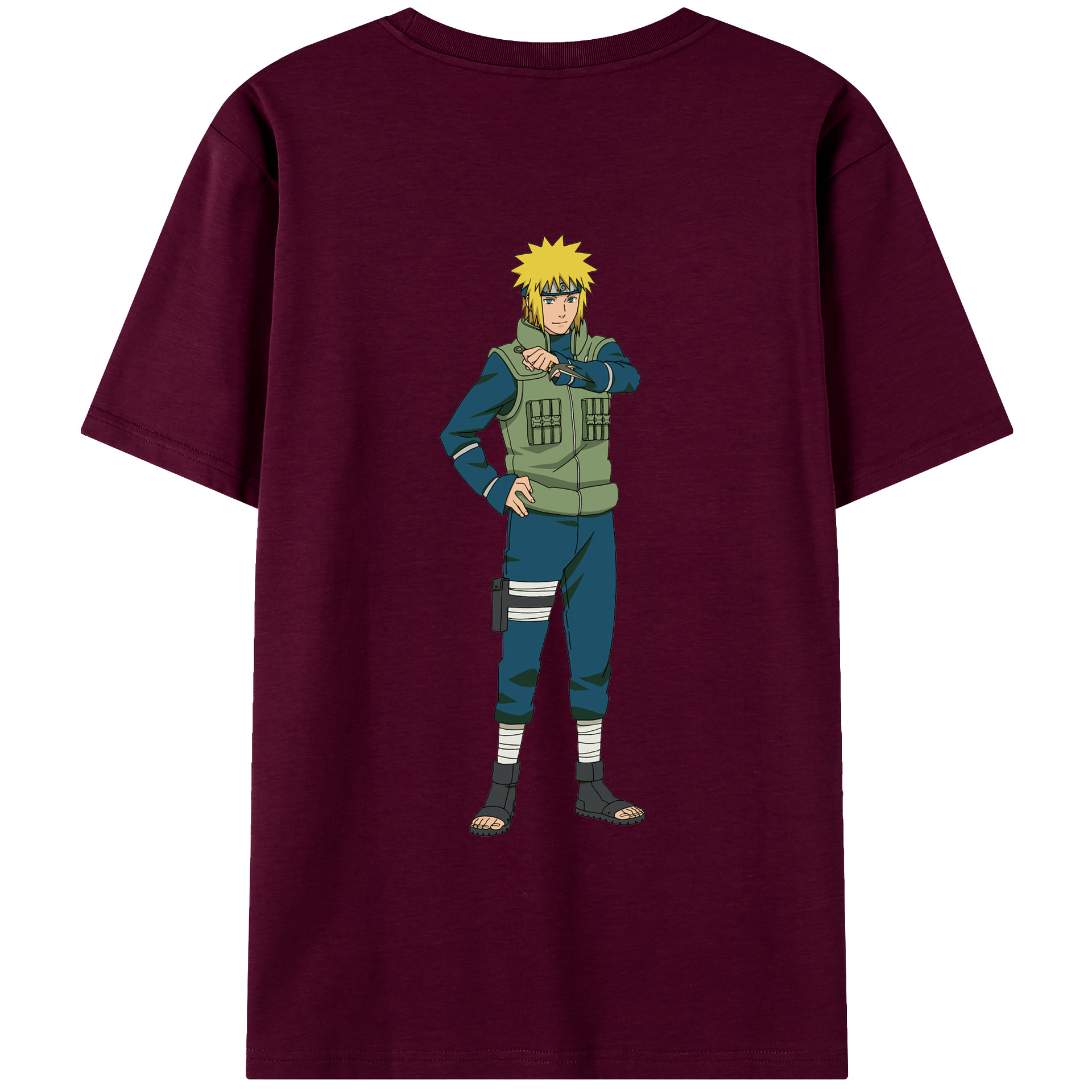 （画像用） NARUTO -ナルト- 波風 ミナト Namikaze Minato レディース半袖Tシャツ(バックプリント)